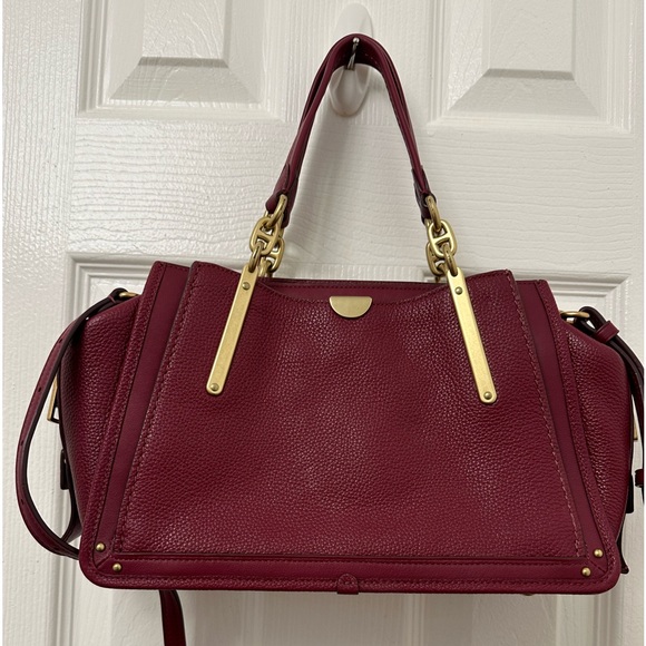 Coach Dreamer 21 Leather Satchel/Crossbody  Oxblood Color. 11Lx7Hx4D. - Picture 1 of 7